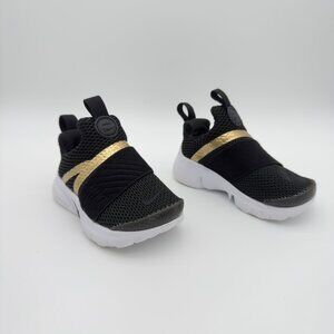 Nike Kids’ Presto Extreme Black & Gold Slip‑On Sneakers Size 7C (Pre-School)